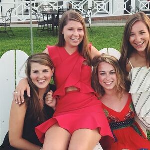 Red BCBG cocktail dress